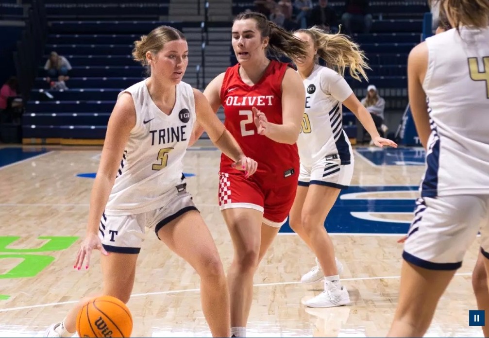 No. 25 Trine women beat Olivet 92-39